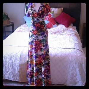 Maxi colorful print dress